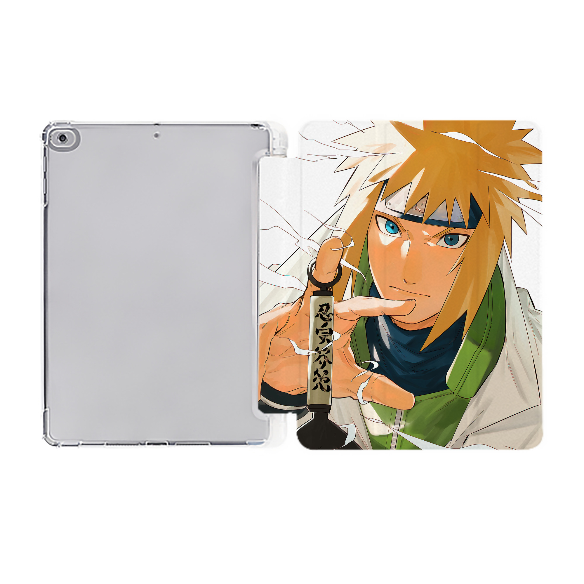 （画像用） NARUTO -ナルト- NARUTO -ナルト- 疾風伝 IPad ケース ペン収納付き 三つ折りスタンド PUレザー×シリコン 対応機種9.5/10.5/10.9インチ
